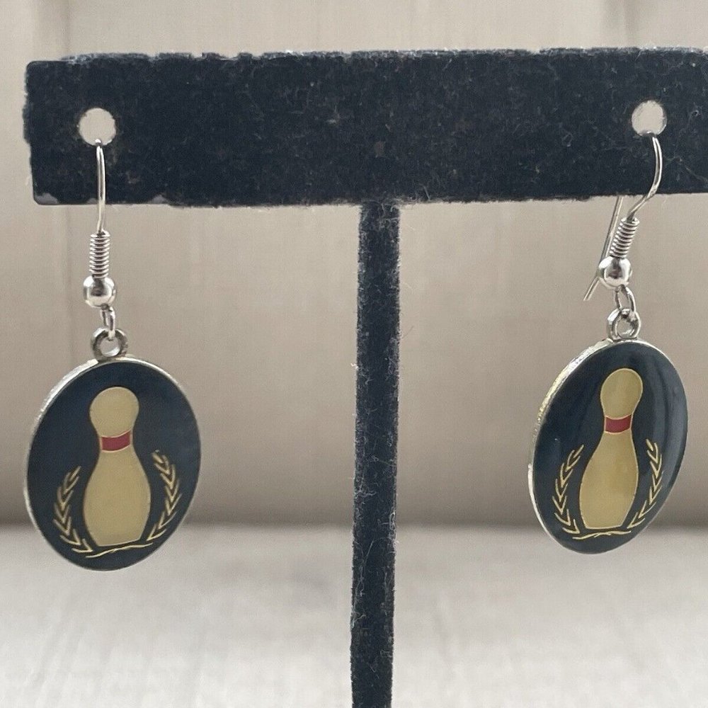 Keepsake Awards Bowling Earring Women Ear Fashion Sport Jewelry Earrings - Picture 10 of 10